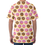 8-Bit Pixel Donut Print Men's Velvet T-Shirt