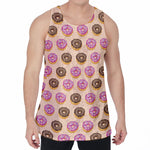 8-Bit Pixel Donut Print Men's Velvet Tank Top