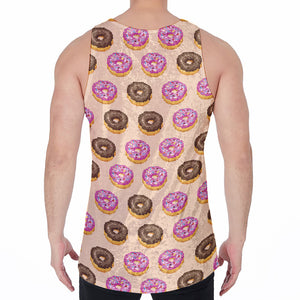 8-Bit Pixel Donut Print Men's Velvet Tank Top