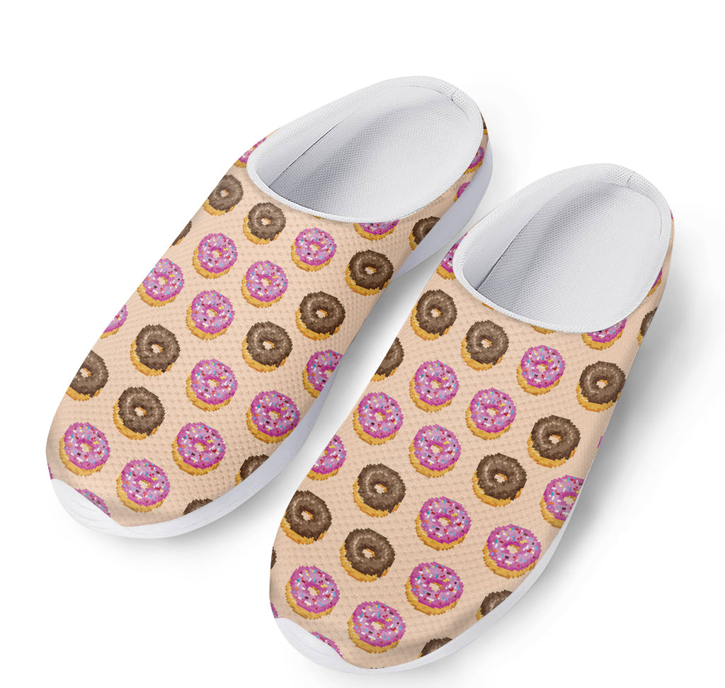 8-Bit Pixel Donut Print Mesh Casual Shoes