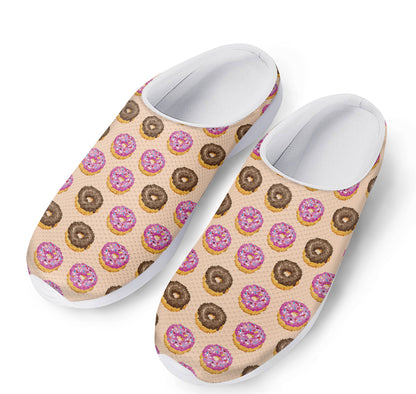 8-Bit Pixel Donut Print Mesh Casual Shoes