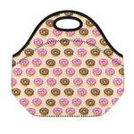 8-Bit Pixel Donut Print Neoprene Lunch Bag