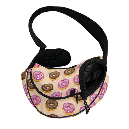 8-Bit Pixel Donut Print Pet Sling Carrier