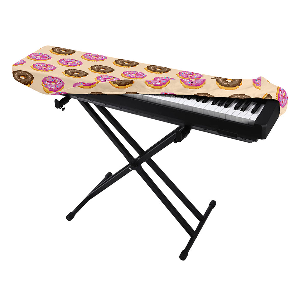 8-Bit Pixel Donut Print Piano Keyboard Cover