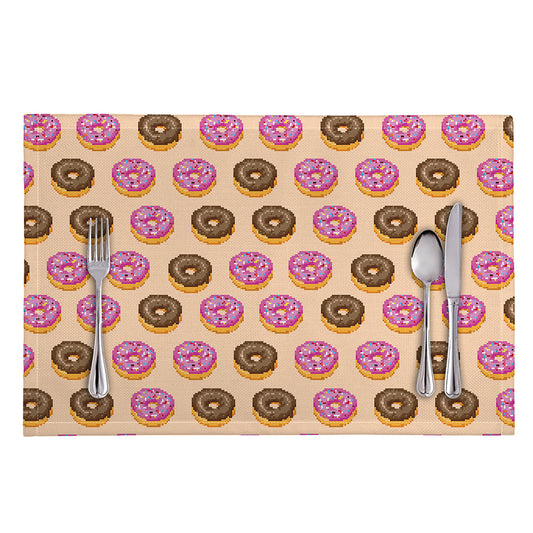 8-Bit Pixel Donut Print Placemat