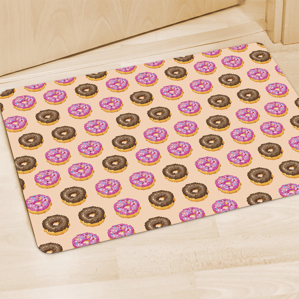 8-Bit Pixel Donut Print Polyester Doormat