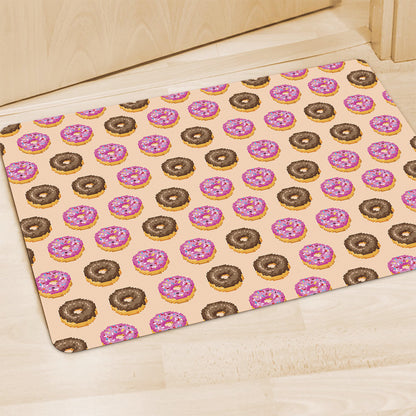 8-Bit Pixel Donut Print Polyester Doormat