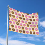 8-Bit Pixel Donut Print Polyester Flag