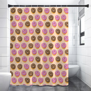 8-Bit Pixel Donut Print Premium Shower Curtain