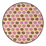 8-Bit Pixel Donut Print Round Floor Mat