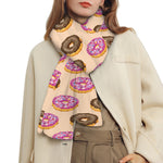 8-Bit Pixel Donut Print Scarf