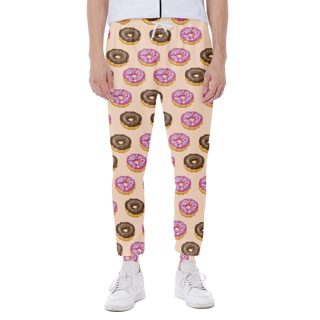 8-Bit Pixel Donut Print Scuba Joggers