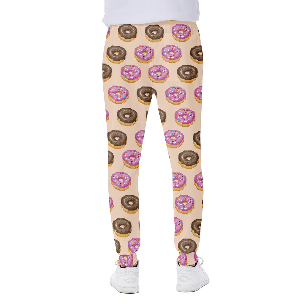 8-Bit Pixel Donut Print Scuba Joggers