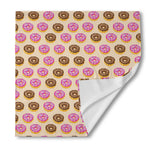 8-Bit Pixel Donut Print Silk Bandana