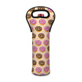 8-Bit Pixel Donut Print Single Neoprene Wine Tote