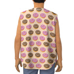 8-Bit Pixel Donut Print Sleeveless Baseball Jersey