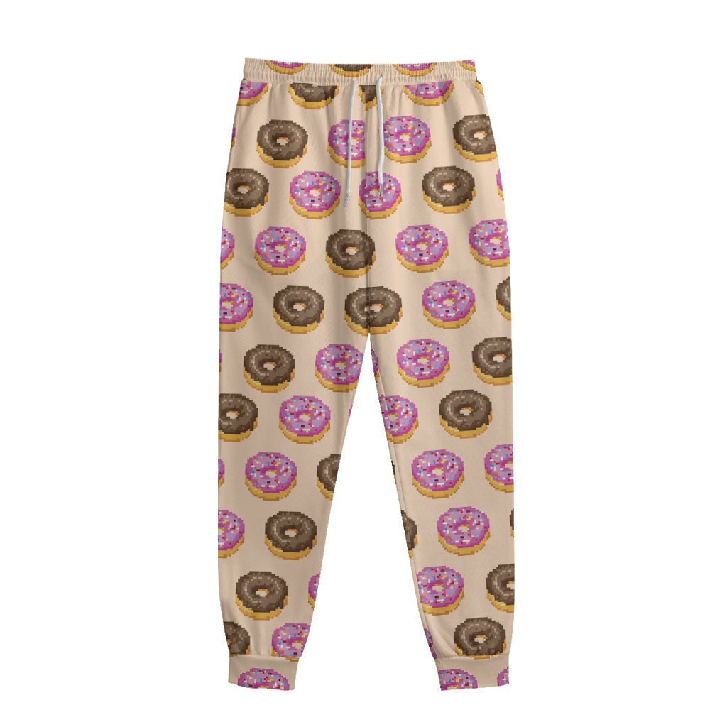 8-Bit Pixel Donut Print Sweatpants