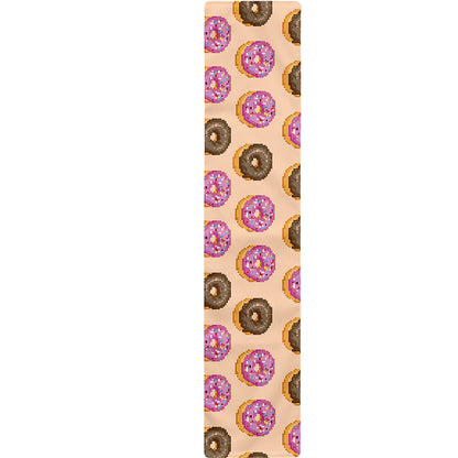 8-Bit Pixel Donut Print Table Runner
