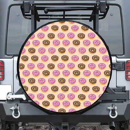 8-Bit Pixel Donut Print Tire Cover