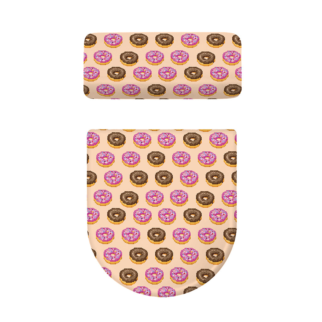 8-Bit Pixel Donut Print Toilet Lid And Tank Cover Set