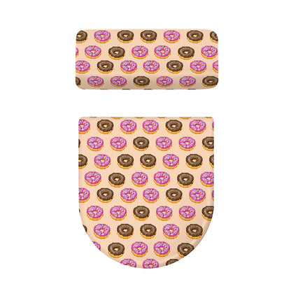 8-Bit Pixel Donut Print Toilet Lid And Tank Cover Set