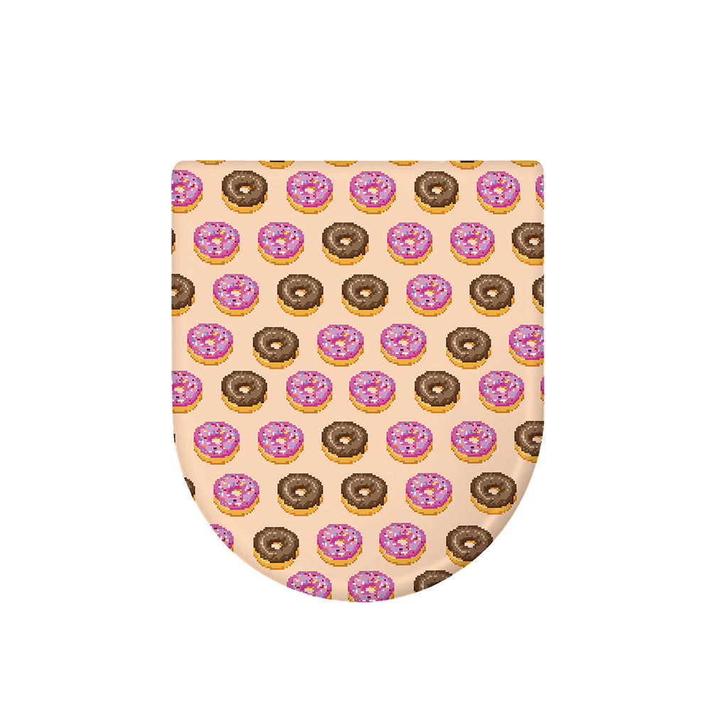 8-Bit Pixel Donut Print Toilet Lid Cover