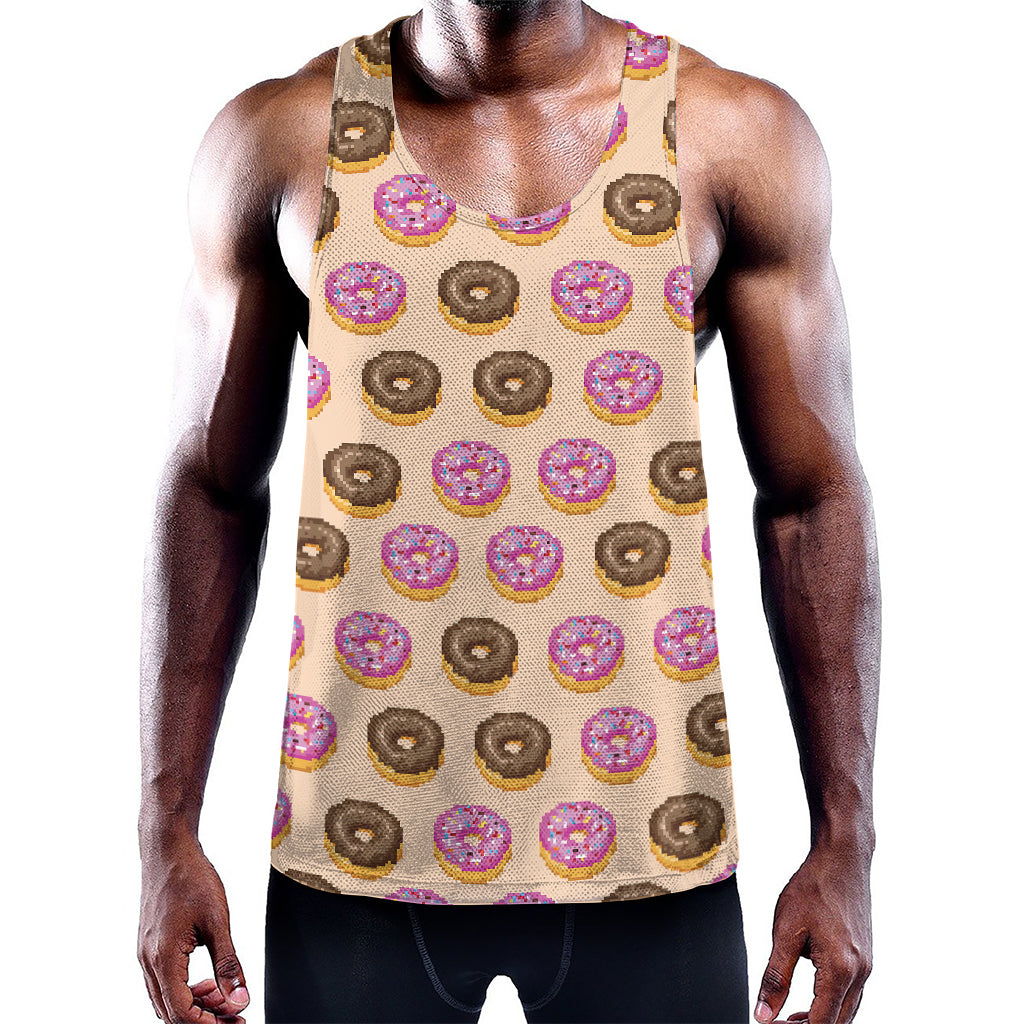 8-Bit Pixel Donut Print Training Tank Top
