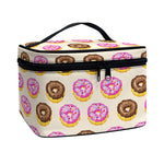 8-Bit Pixel Donut Print Travel Makeup Bag
