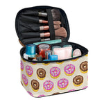 8-Bit Pixel Donut Print Travel Makeup Bag