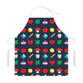 8-Bit Pixel Game Items Print Adjustable Apron