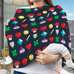 8-Bit Pixel Game Items Print Baby Seat Cover
