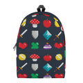 8-Bit Pixel Game Items Print School Backpack