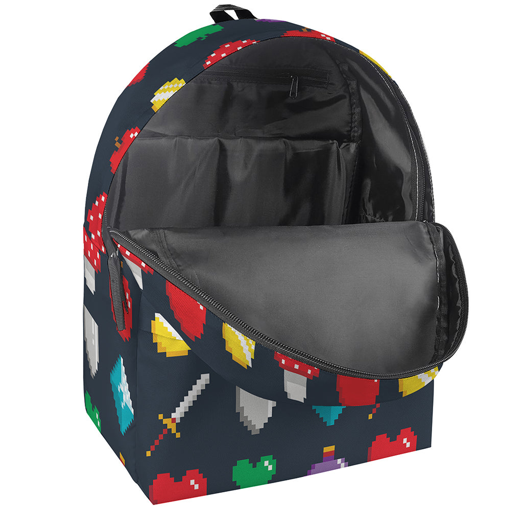 8-Bit Pixel Game Items Print Backpack