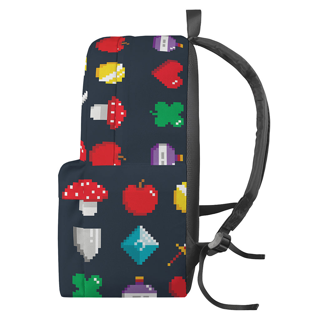 8-Bit Pixel Game Items Print Backpack