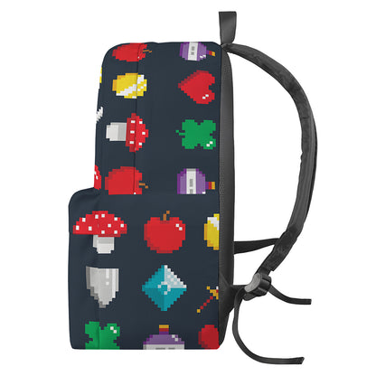 8-Bit Pixel Game Items Print Backpack