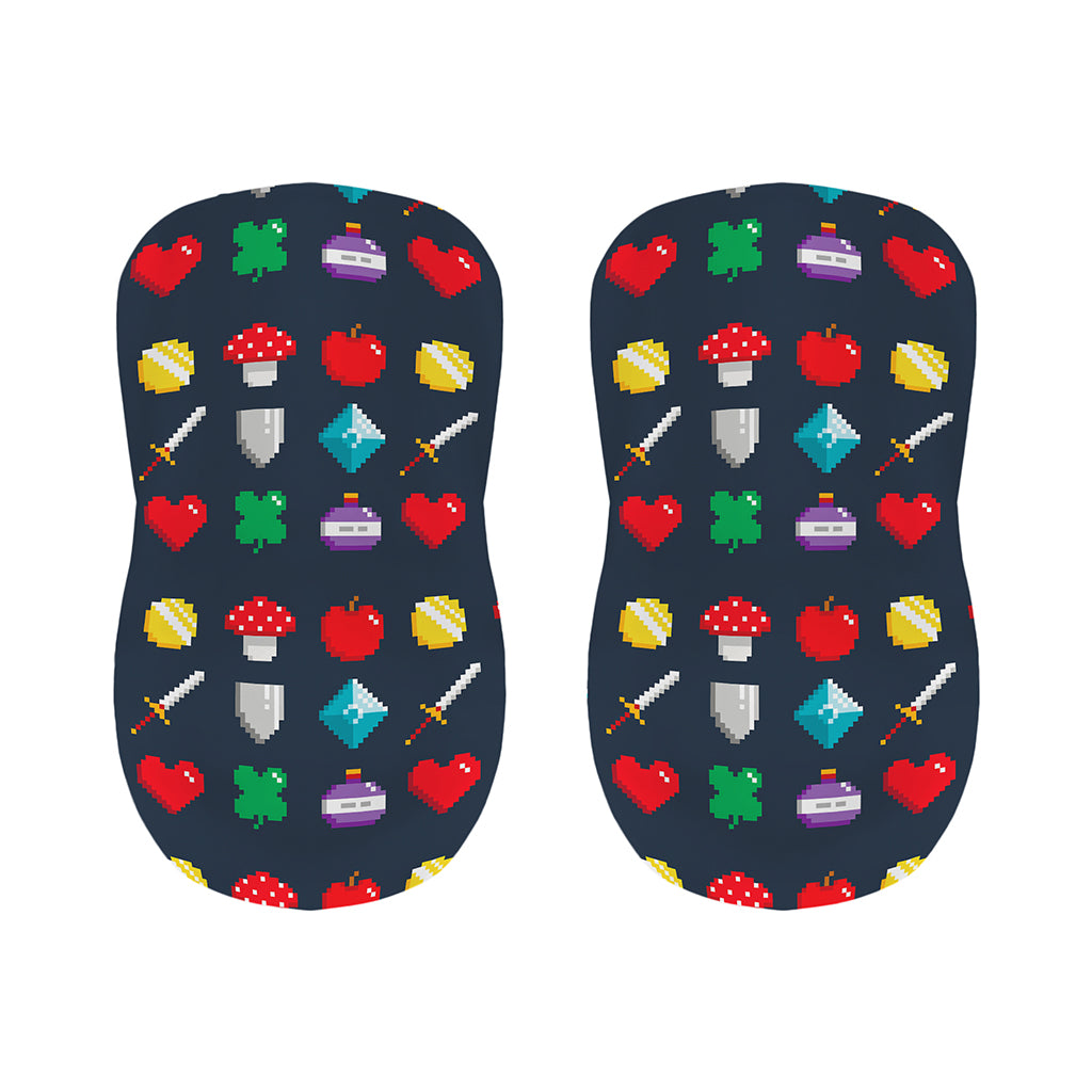 8-Bit Pixel Game Items Print Bar Stool Covers