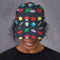 8-Bit Pixel Game Items Print Baseball Cap