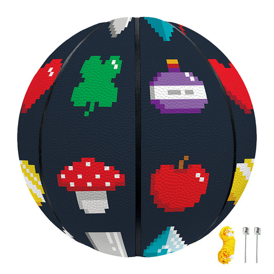 8-Bit Pixel Game Items Print Basketball