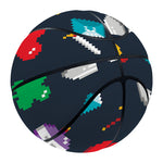 8-Bit Pixel Game Items Print Basketball