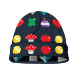 8-Bit Pixel Game Items Print Beanie