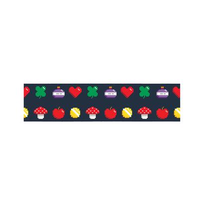 8-Bit Pixel Game Items Print Bed Runner