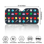 8-Bit Pixel Game Items Print Car Windshield Sun Shade