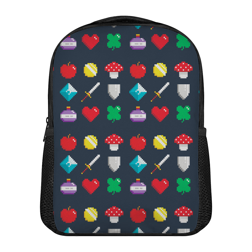 8-Bit Pixel Game Items Print Casual Backpack