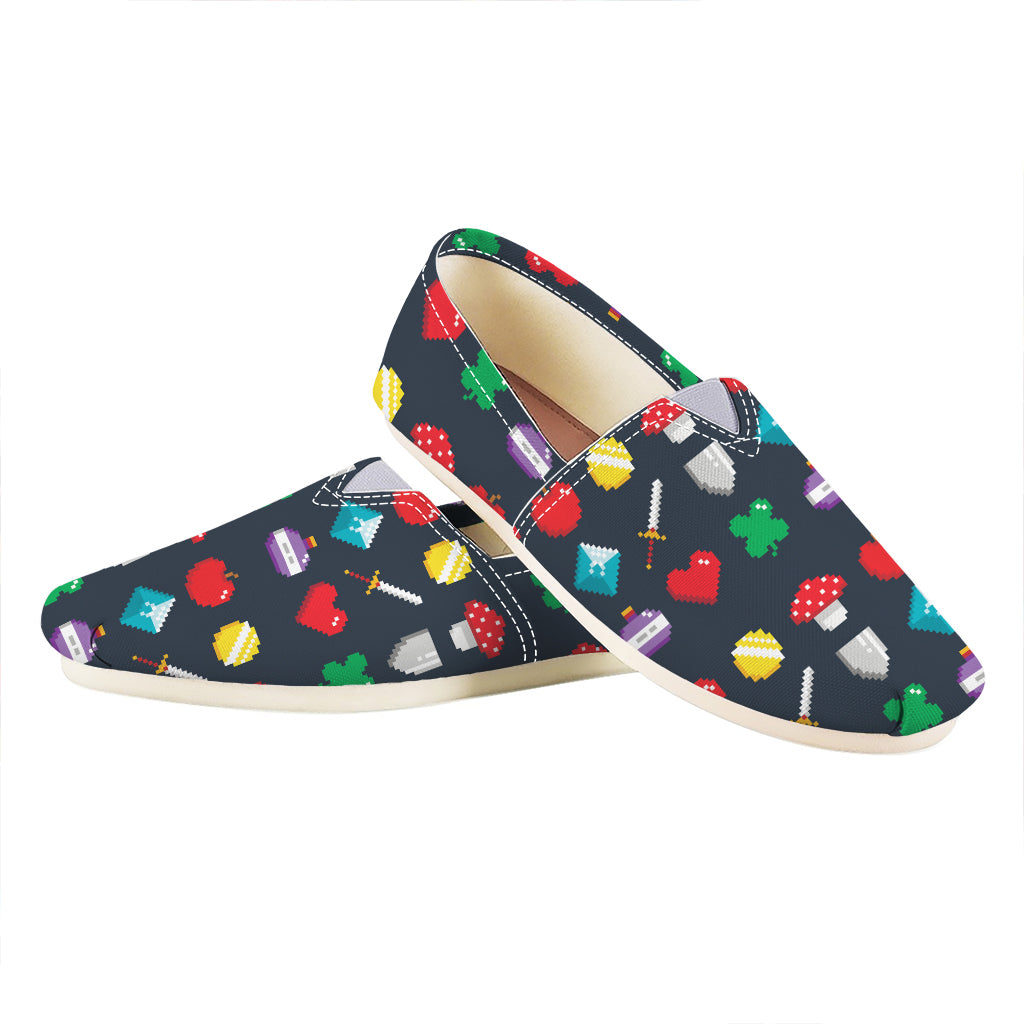 8-Bit Pixel Game Items Print Casual Shoes