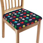 8-Bit Pixel Game Items Print Chair Cushion Cover