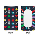 8-Bit Pixel Game Items Print Changing Pad Cover