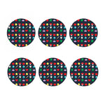 8-Bit Pixel Game Items Print Coaster Set