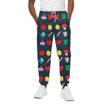8-Bit Pixel Game Items Print Cotton Pants