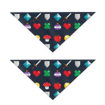 8-Bit Pixel Game Items Print Dog Bandana