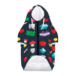 8-Bit Pixel Game Items Print Dog Zip Up Hoodie